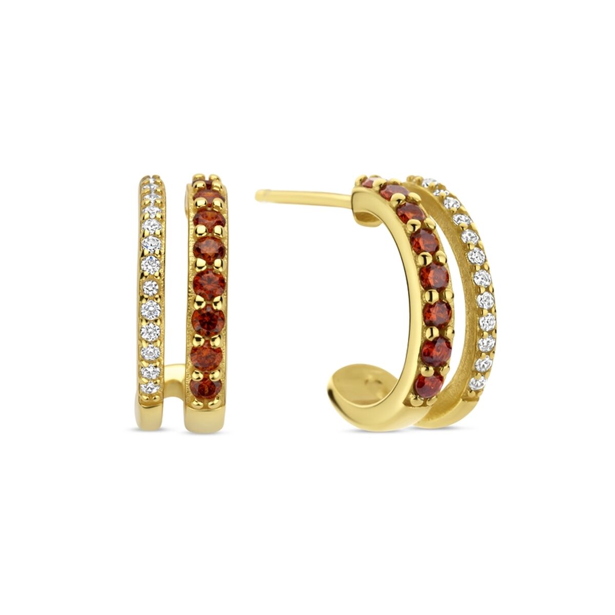 Ladies' Earrings New Bling 9NB-1577 Golden