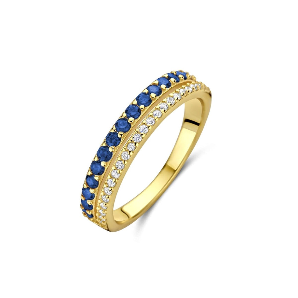 Ladies' Ring New Bling 9NB-1576-54 14 Golden Blue