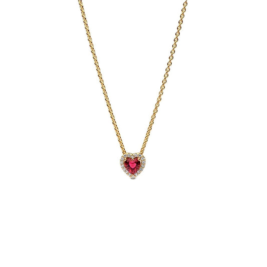 Ladies' Necklace Pandora 368425C02-45 Golden Pink