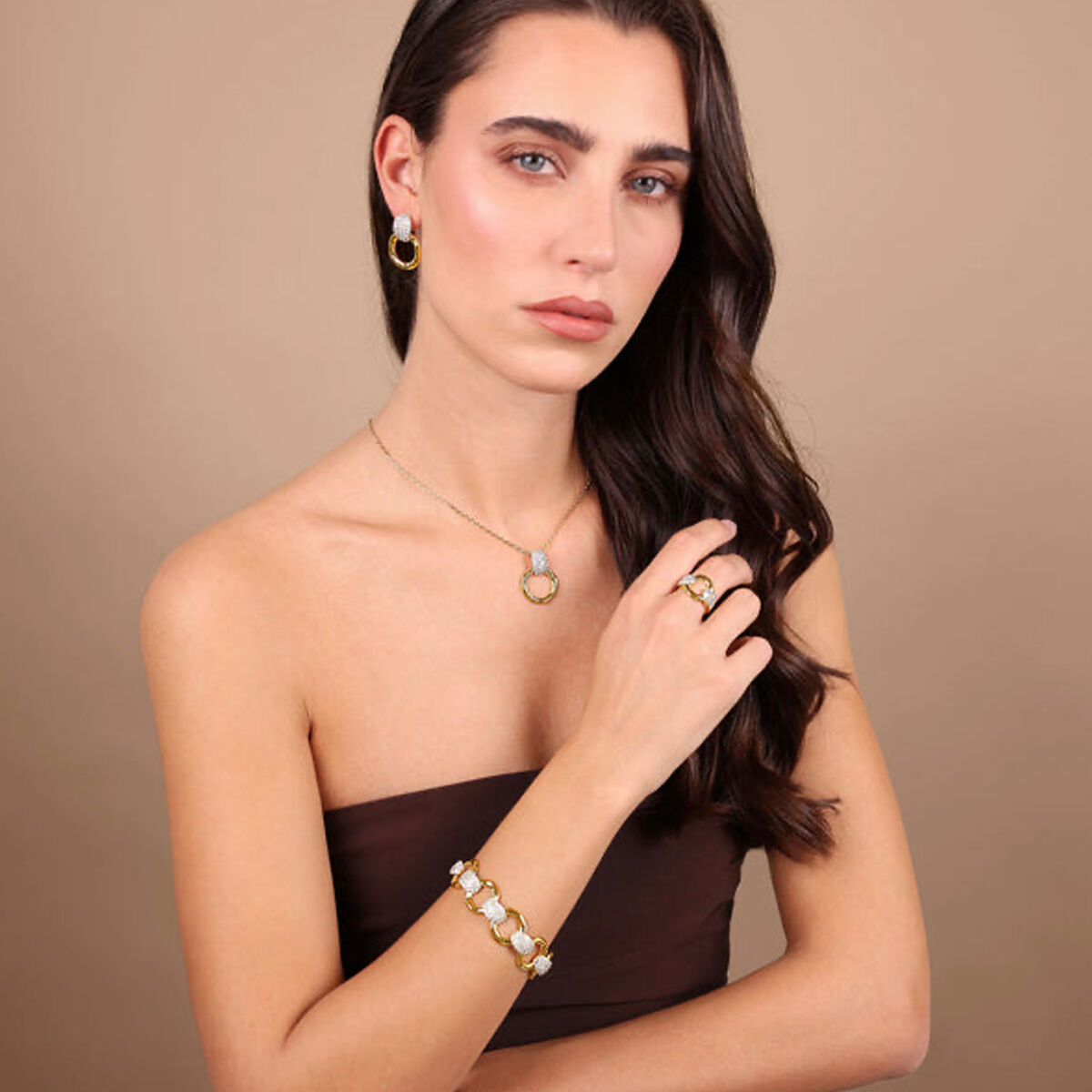 Ladies' Pendant Etrusca WSET00866.YG Silver