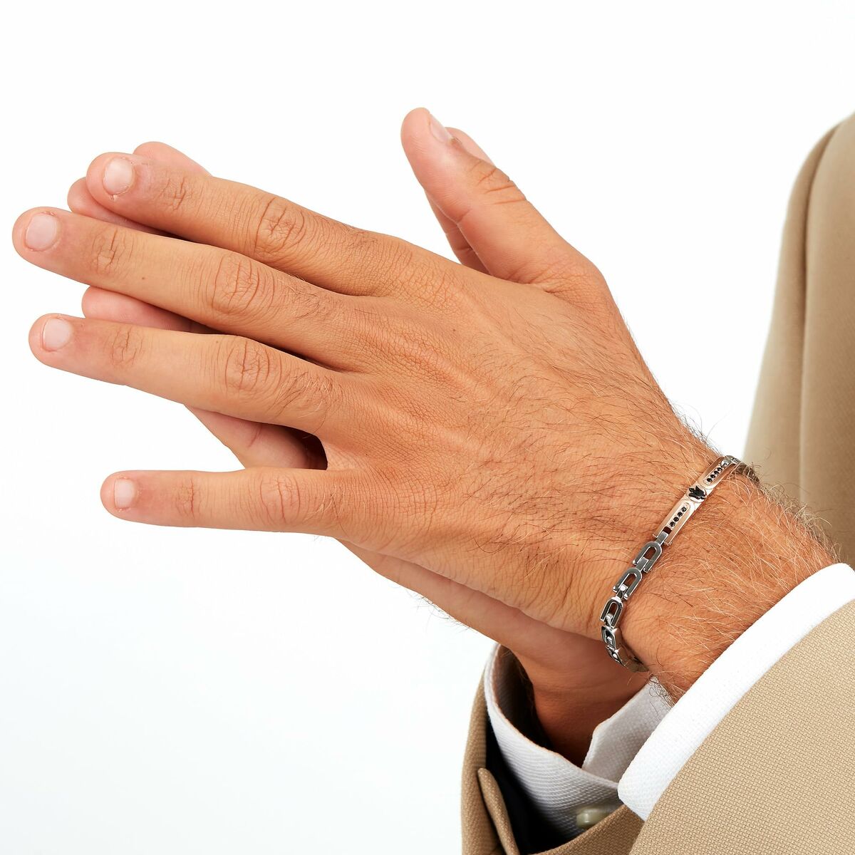 Men's Bracelet Maserati Stainless steel 21,5 cm Silver