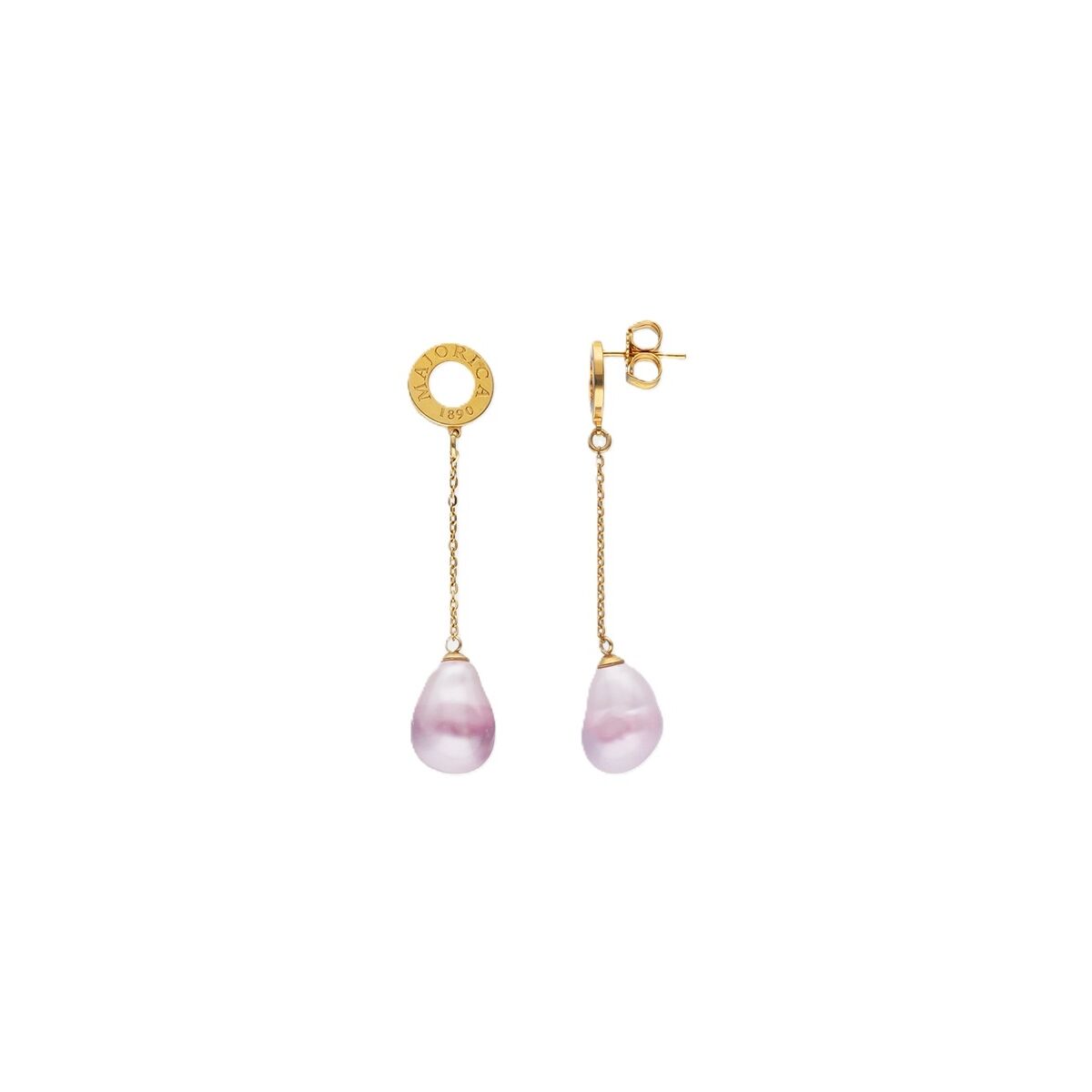Ladies' Earrings Majorica 17343.94.1.E00.906.1 Golden