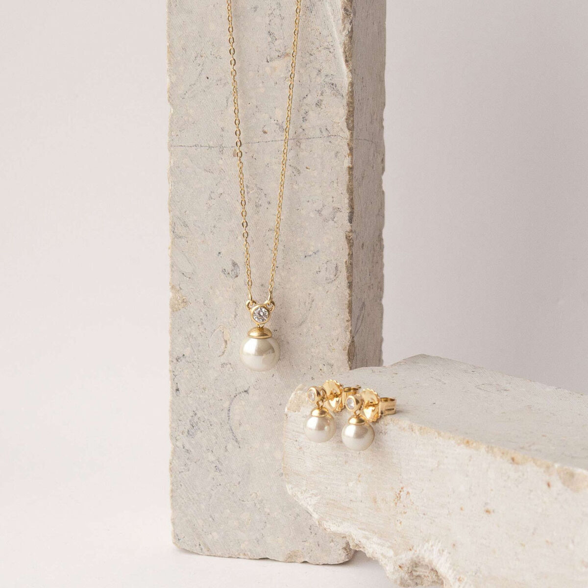 Ladies' Necklace Majorica 15304.01.1.N37.000.1 Golden