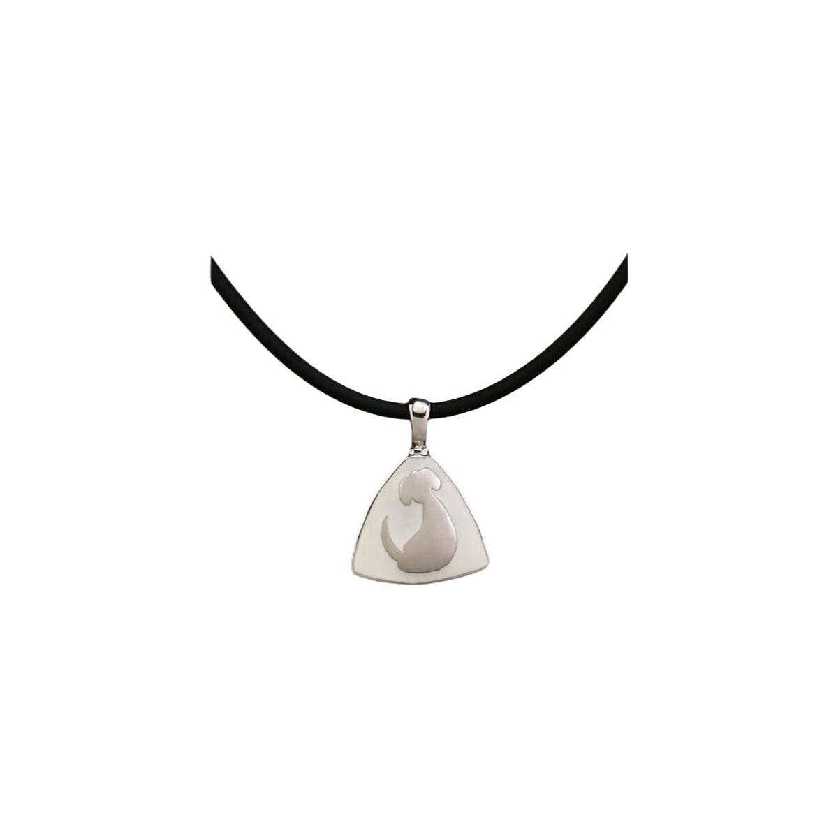 Ladies' Pendant Pet Zen 15 X 16 MM Silver