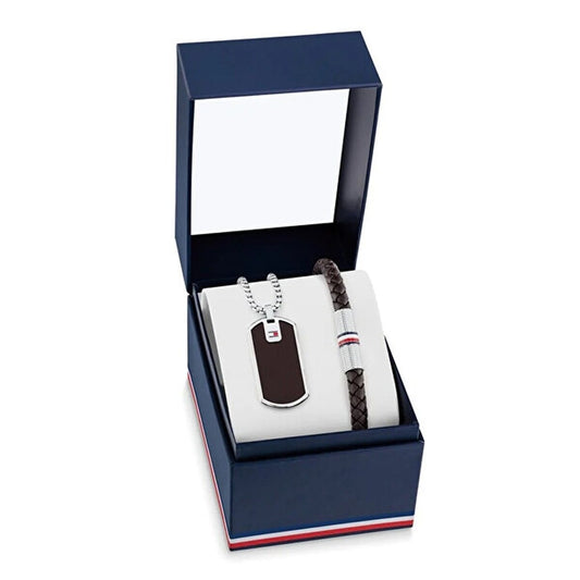 Necklace and Bracelets set Tommy Hilfiger 2770169 Brown Black