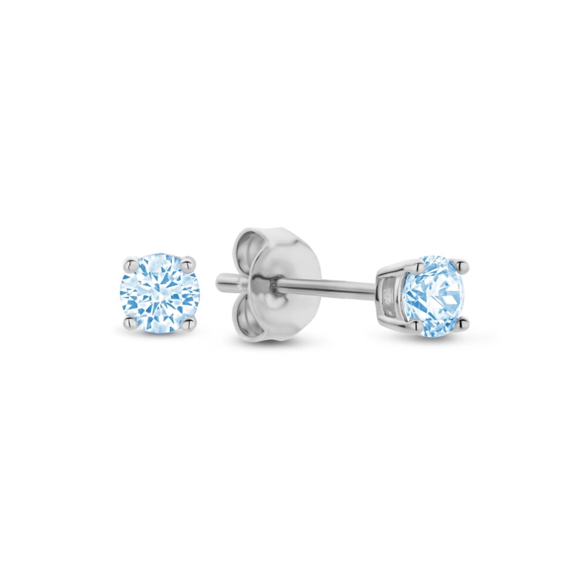 Ladies' Earrings New Bling 9NB-1151 Silver Blue