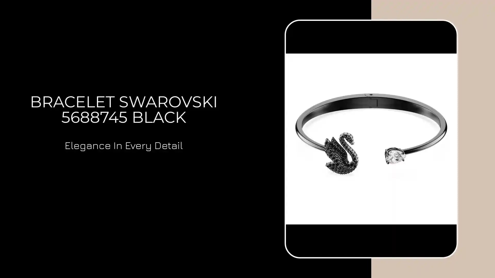Bracelet Swarovski 5688745 Black by@Outfy