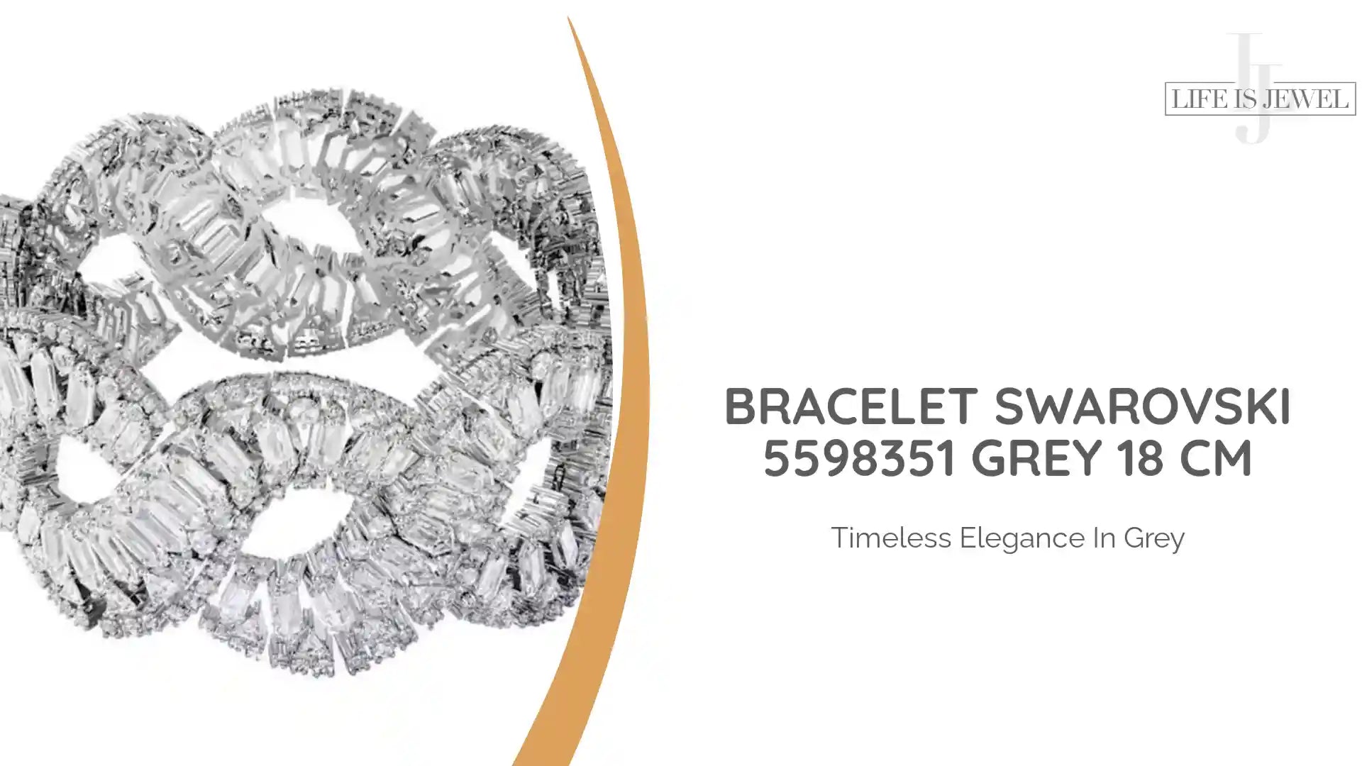 Bracelet Swarovski 5598351 Grey 18 cm by@Outfy