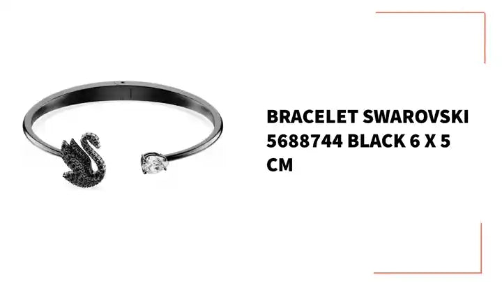 Bracelet Swarovski 5688744 Black 6 x 5 cm by@Outfy
